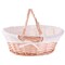 Wicker Willow Picnic Basket with Double Drop-Down Handles - Perfect as Gift basket for all Occasions like Halloween, Thanksgiving and Easter, with Liner